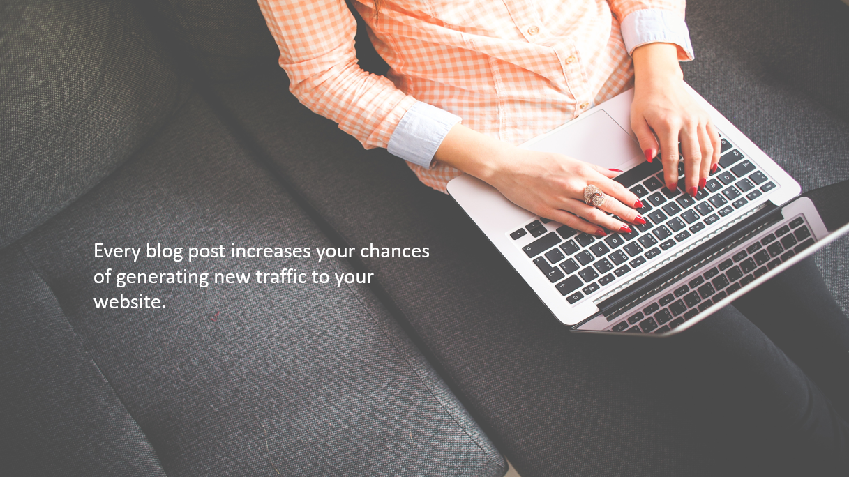 Blog increases chances of new traffic to website