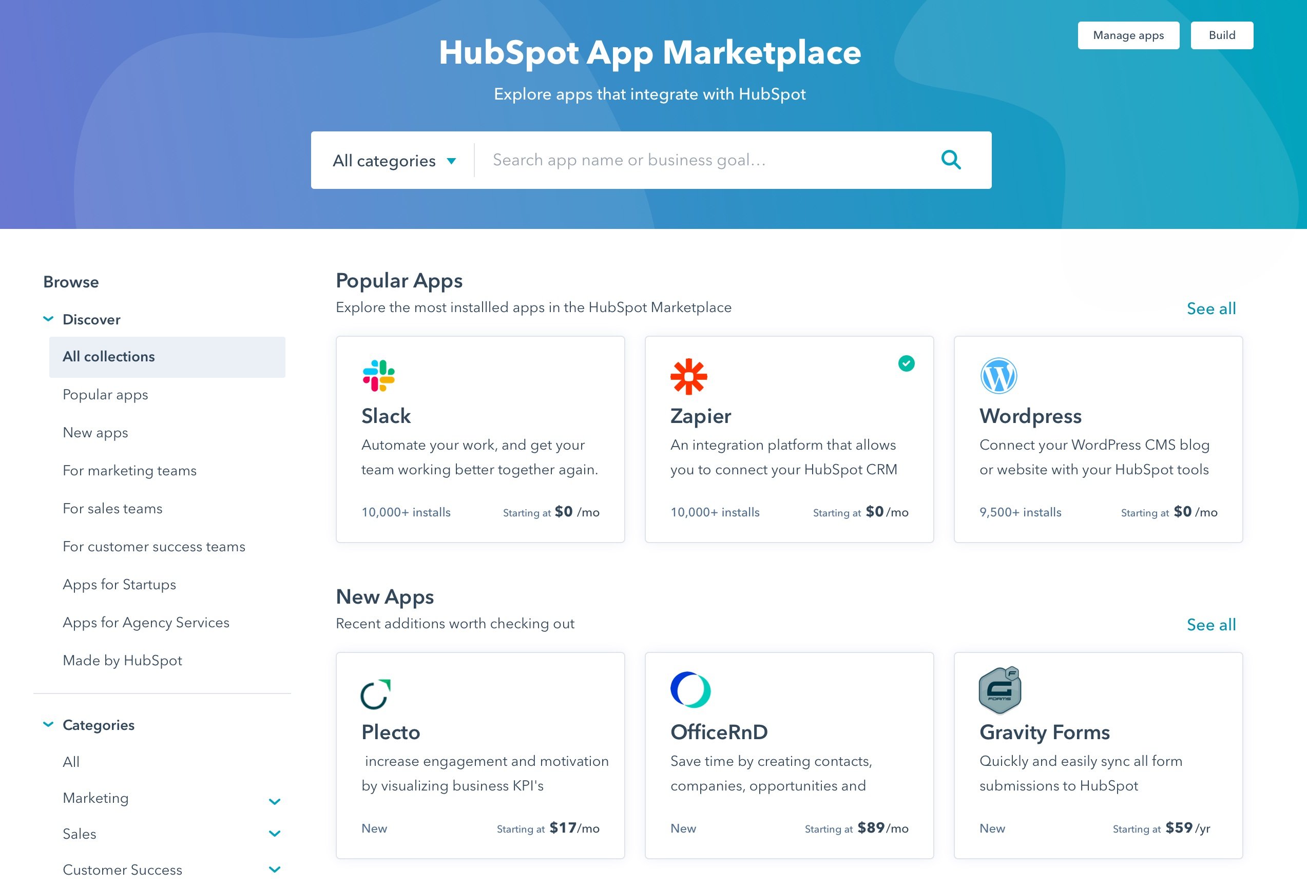 App Marketplace Integrations