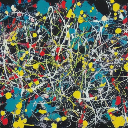 DEI image based upon Jackson Pollock from Jasper Art